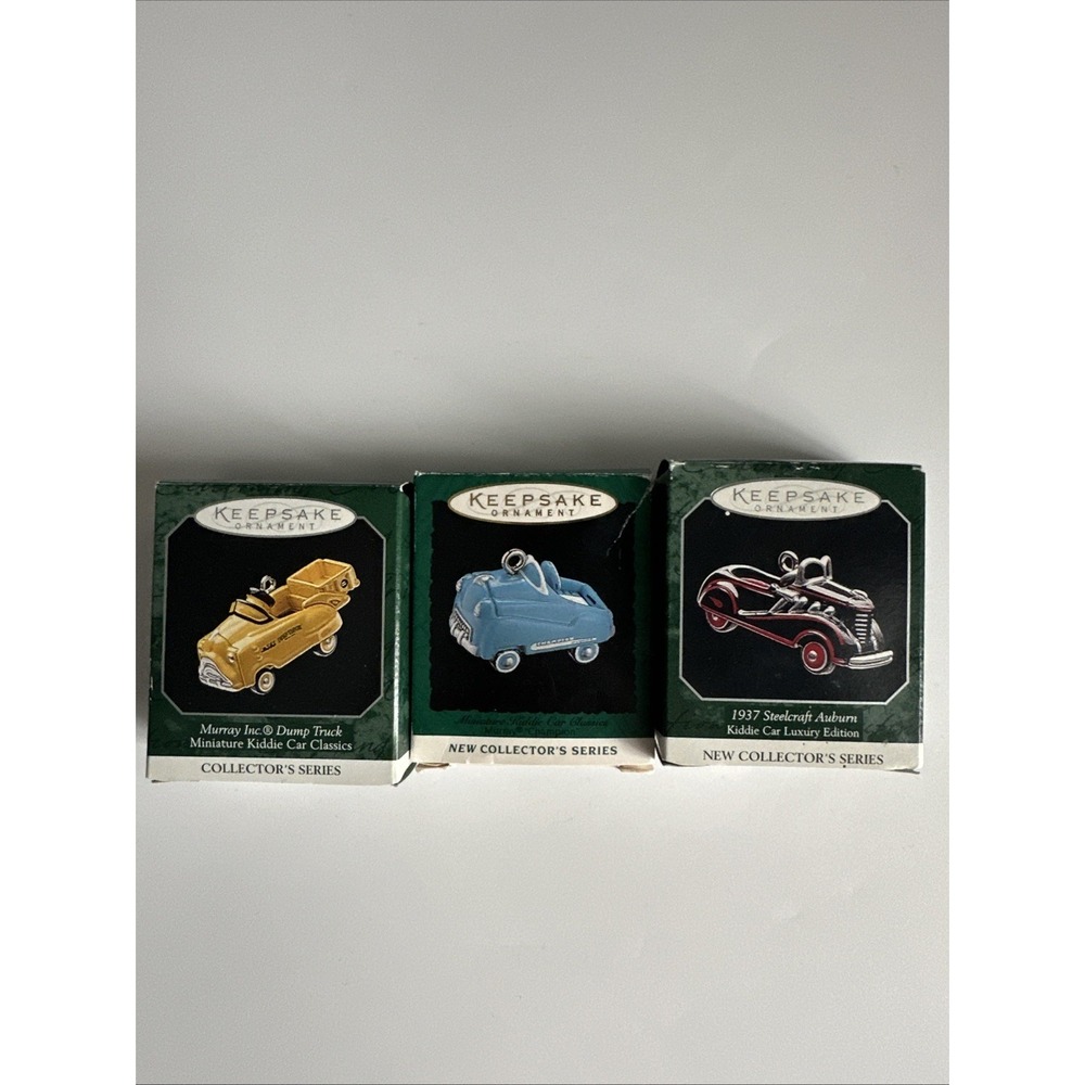 Hallmark Keepsake Ornaments Lot Of 3 Miniature Assorted Murray Steelcraft Auburn